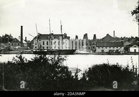 Ancienne photo de Gustavsberg (Gustafsberg), Stockholm, Suède Banque D'Images