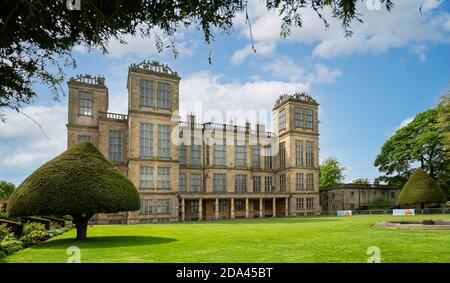 Hardwick Hall, maison de campagne élisabéthaine, près de Chesterfield, Derbyshire, Royaume-Uni, le 17 mai 2018 Banque D'Images