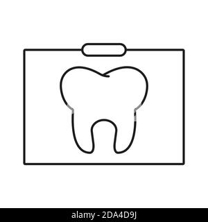 icône de radiographie dentaire élément de l'icône de dentisterie pour le concept mobile et les applications web. L'icône de radiographie dentaire à ligne fine peut être utilisée pour le Web et les appareils mobiles. Icône Premium Illustration de Vecteur