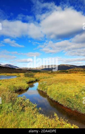 Paysage d'automne du parc national de Pingvellir, Islande, Europe Banque D'Images