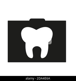 icône de radiographie dentaire élément de l'icône de dentisterie pour le concept mobile et les applications web. L'icône de radiographie dentaire à ligne fine peut être utilisée pour le Web et les appareils mobiles. Icône Premium Illustration de Vecteur