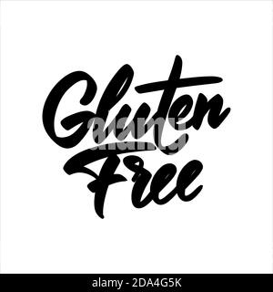 Lettrage manuscrit sans gluten. Illustration vectorielle Illustration de Vecteur