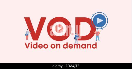 Vidéo à la demande. Applications certificat de gestion de site et de Web sécurité marketing numérique de confidentialité. Illustration de Vecteur