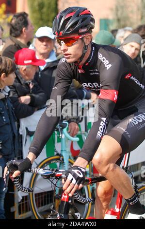 THURAU Björn de Bora - Argon 18 pendant le Tirreno Adriatico 2015 4eme Stage Indidicatore - Castelraimondo le 14 2015 mars à Indicatore , Italie - photo Laurent Lairys / DPPI Banque D'Images