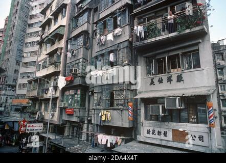 Hong Kong appartements, années 80 Banque D'Images