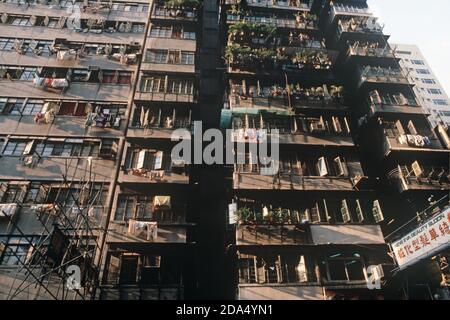 Hong Kong appartements, années 80 Banque D'Images