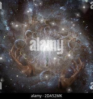 Aura ou âme humaine. Rendu 3D Banque D'Images