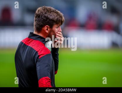 Matteo Gabbia de l'AC Milan pendant la série UN match de 2020/21 entre l'AC Milan contre Hellas Vérone au stade San Siro, Milan, Italie le 08 novembre 2 P Banque D'Images