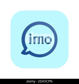 Logo IMO. Logo de l'application de chat et d'appels vidéo gratuits IMO. Application de chat et d'appels vidéo IMO . Kharkiv, Ukraine - octobre 2020 Banque D'Images