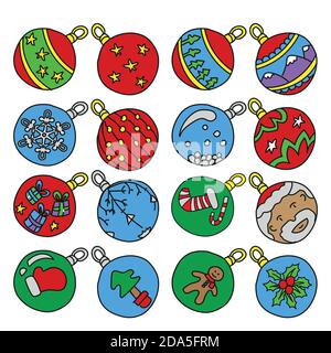 Ensemble d'articles de noël pour enfant Illustration de Vecteur