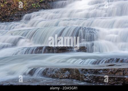 Riviere Beauport et les cascades du parc Armand Grenier à Québec, Canada Banque D'Images