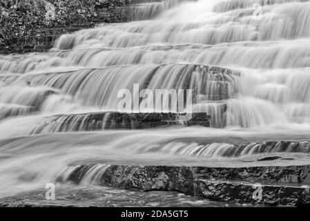 Riviere Beauport et les cascades du parc Armand Grenier à Québec, Canada Banque D'Images