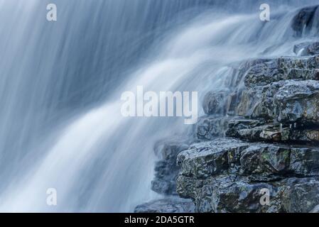 Riviere Beauport et les cascades du parc Armand Grenier à Québec, Canada Banque D'Images