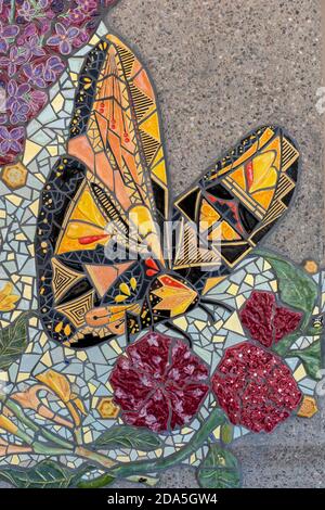 Mosaïques sur le Centre des congrès d'Albuquerque par Cassandra Reid et apprentis Banque D'Images