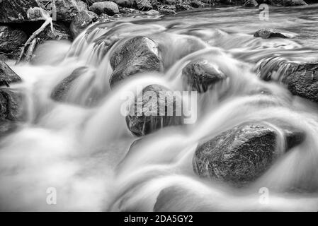 Riviere Beauport et les cascades du parc Armand Grenier à Québec, Canada Banque D'Images