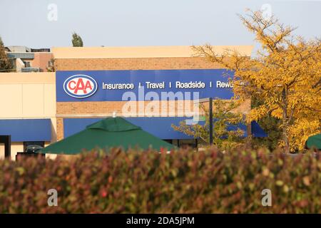 Assurance CAA Voyage, signalisation routière. London Ontario Canada Luke Durda/Alamy Banque D'Images