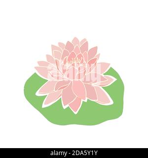 Fleur de Lotus rouge. Mandalas. Isolé sur fond blanc. Logo s. Illustration vectorielle Illustration de Vecteur