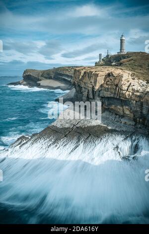 Phare de Cabo Mayor à Santander, Espagne Banque D'Images