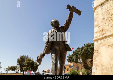 Statue de Manwel Dimech Banque D'Images