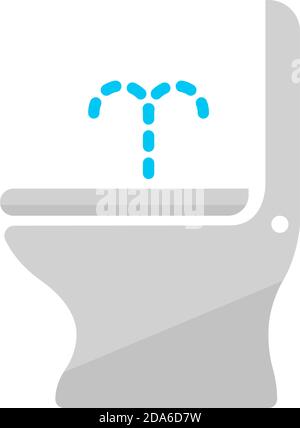 illustration de l'icône représentant un vecteur plat de douche/toilettes/bidet Illustration de Vecteur