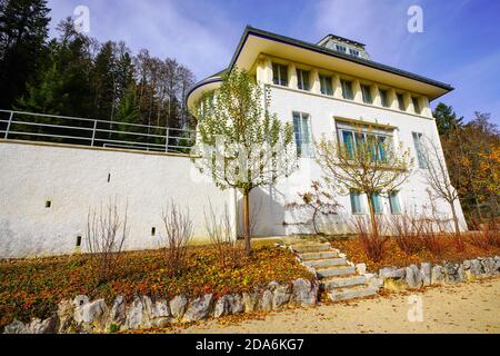 La Maison Blanche, villa conçue par l'architecte français-suisse le Corbusier, la Chaux-de-Fonds; canton de Neuchâtel, Suisse. Banque D'Images