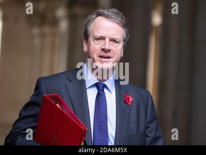 Londres, Royaume-Uni. 10 novembre 2020. Alister Jack, secrétaire d'État à l'Écosse, arrive après la réunion du Cabinet. Crédit : Mark Thomas/Alay Live News Banque D'Images