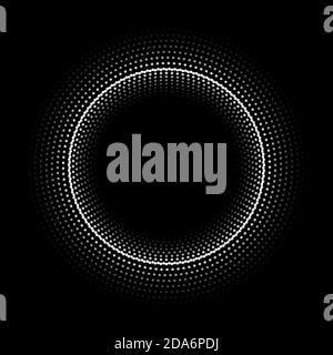 Cadre de cercle vectoriel abstrait cadre de points de demi-teinte. Forme de cercle. Souiller la coloration circulaire. Illustration vectorielle Illustration de Vecteur