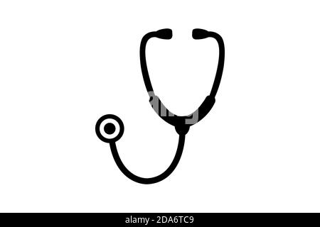 Illustration du symbole de vecteur stéthoscope isolée sur fond blanc Illustration de Vecteur