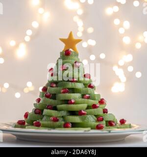 Salade de fruits d'arbres de Noël Banque D'Images