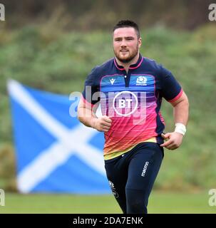 Centre sportif Oriam Riccarton, Édimbourg. Écosse Royaume-Uni. 10 novembre 20 session d'entraînement de rugby en Écosse avant le match de la coupe des Nations d'automne en Italie. Pic montre Scotland Zander Fagerson (Glasgow Warriors) Credit: eric mccowat/Alay Live News Banque D'Images