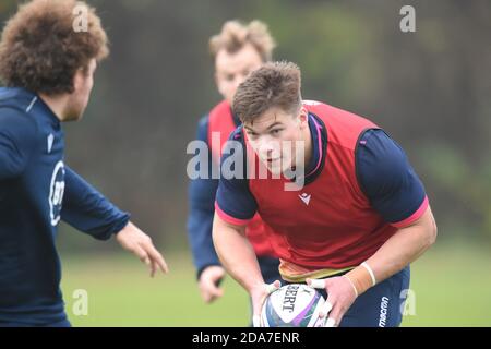 Centre sportif Oriam Riccarton, Édimbourg. Écosse Royaume-Uni. 10 novembre 20 session d'entraînement de rugby en Écosse avant le match de la coupe des Nations d'automne en Italie. Pic montre Scotland Huw Jones (Glasgow Warriors) Credit: eric mccowat/Alay Live News Banque D'Images