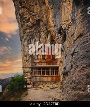 Gasthaus Aescher Wildkirchli Appenzeller Land Banque D'Images