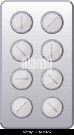 Icône du tableau des pilules de premiers SOINS sur fond blanc Illustration de Vecteur