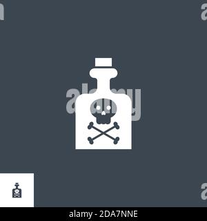 Icône de glyphe vectoriel lié au poison. Illustration de Vecteur