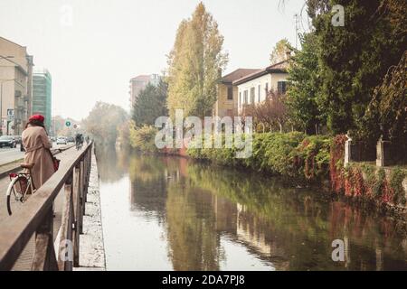 Automne à Milan Autotunno a Milano Banque D'Images