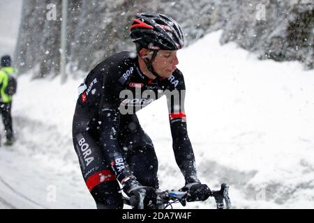 Bora - Argon 18 pendant le Tirreno Adriatico 2015 5eme Stage Esanatoglia › Terminillo le 14 2015 mars à Esanatoglia , Italie - photo Laurent Lairys / DPPI Banque D'Images