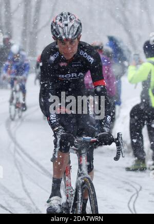 Bora - Argon 18 pendant le Tirreno Adriatico 2015 5eme Stage Esanatoglia › Terminillo le 14 2015 mars à Esanatoglia , Italie - photo Laurent Lairys / DPPI Banque D'Images