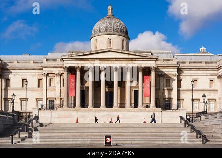 La National Gallery de Trafalgar Square, centre de Londres, le 10 novembre 2020, au début du deuxième confinement national Banque D'Images