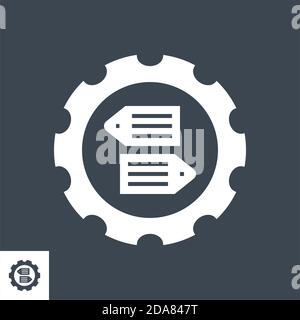 SEO Tag Optimization Vector Glyph icône Illustration de Vecteur
