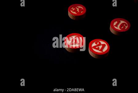 Noël ou nouvel an - 2021 numéros de bingo Banque D'Images