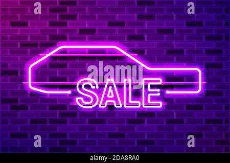 Affiche de réduction sur les ampoules fluo mauves Illustration de Vecteur