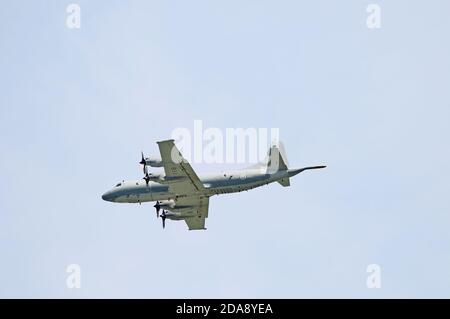 Lockheed CP - 140 avions de patrouille maritime Aurora exploités par la Royal Canadian Air Force en vol. Banque D'Images