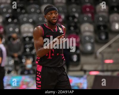 Bonn, Allemagne. 10 novembre 2020. Telekom Dome, Basketball, MagentaSport BBL Pokal, Telekom paniers Bonn vs Alba Berlin: Josh Hagins (Bonn) crédit: Juergen Schwarz/Alay Live News Banque D'Images