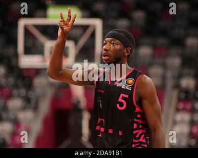 Bonn, Allemagne. 10 novembre 2020. Telekom Dome, Basketball, MagentaSport BBL Pokal, Telekom paniers Bonn vs Alba Berlin: Josh Hagins (Bonn) crédit: Juergen Schwarz/Alay Live News Banque D'Images