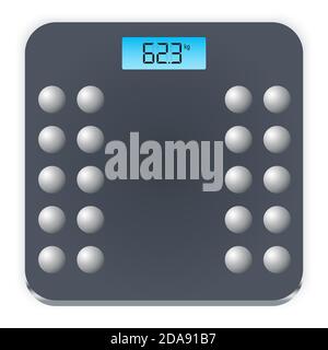 Icône de pèse-personne électronique pour mesurer le poids humain. Illustration Banque D'Images