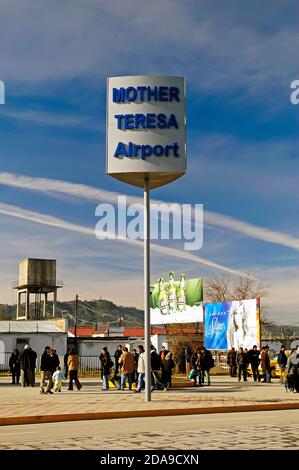 Aéroport international de mère Theresa, Tirana, Albanie Banque D'Images