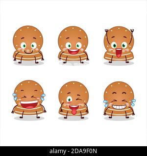 Personnage de dessin animé de biscuits de boule de neige avec l'expression du sourire Illustration de Vecteur