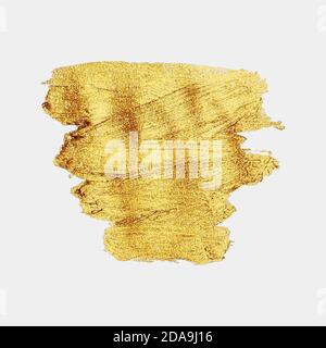 Enduire de peinture dorée. Point doré vectoriel. Pinceau doré. Illustration abstraite dorée à paillettes. Illustration abstraite dorée à paillettes. Illustration de Vecteur