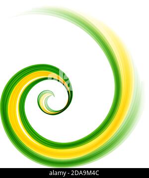 Le signe vectoriel vortex est vert et jaune Illustration de Vecteur