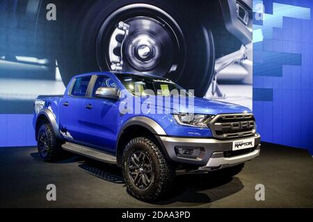 Nonthaburi-Thaïlande 30 NOV 2018: FORD RANGER RAPTOR exposition à la 35e Thailand International Motor Expo 2018 le 28 NOV - 10 DEC 2018 Banque D'Images